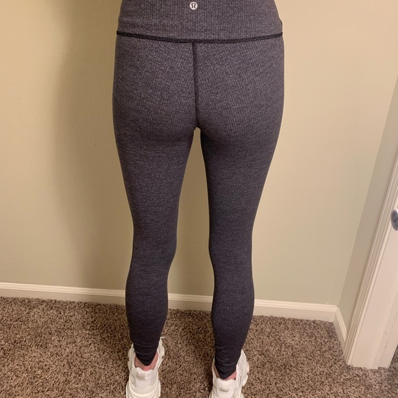 Lululemon herringbone gray leggings - Picture 2 of 2